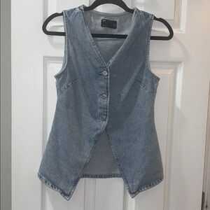 ASOS Blue Denim Sleeveless Vest
